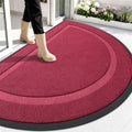 OLANLY Half Circle Front Door Mat Outside 59x34 All-Season Rubber Doormat by OLANLY
