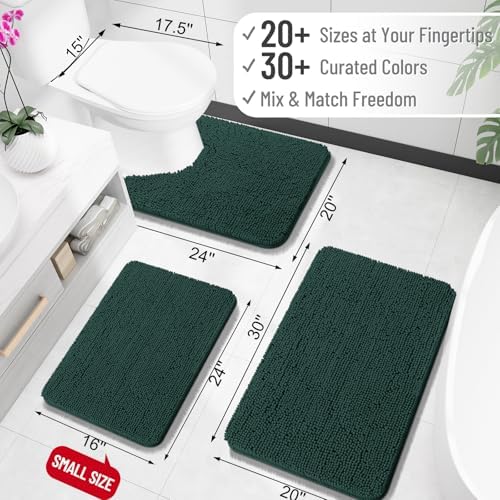OLANLY Large Bathroom Rugs 50x30, Extra Soft Absorbent Chenille Bath Rugs - Image 2