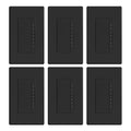 ELEGRP Dimmer Switch, Digital Dimmer Light Switch for LED Lights 150W, INC/HAL 450W, Single Pole LED Dimmer Switch, Needs Neutral Wire, Wall Plate Included, UL Listed, 6 Pack, Matte Black
