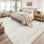 Area Rug 9x12 Living Room Rugs: Washable Modern Rug Large Non-Slip Soft Rugs Stain Resistant Printed Rug Indoor Carpet for Bedroom Kitchen Dining Room Nursery Playroom Home(Beige, 9'x12') - Image 2