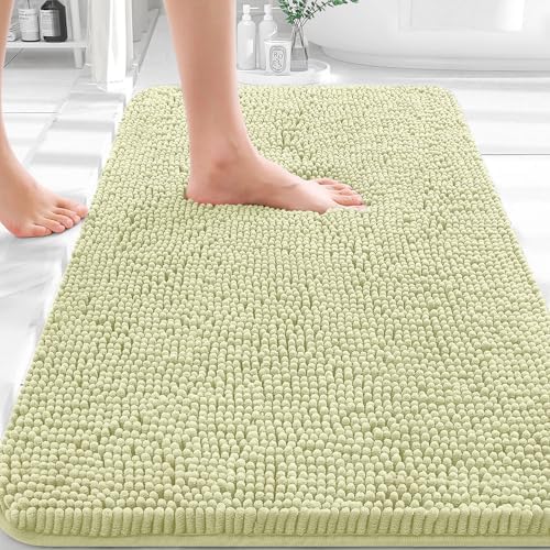 OLANLY Bathroom Rugs 32x20, Extra Soft Absorbent Chenille Bath Rugs by OLANLY