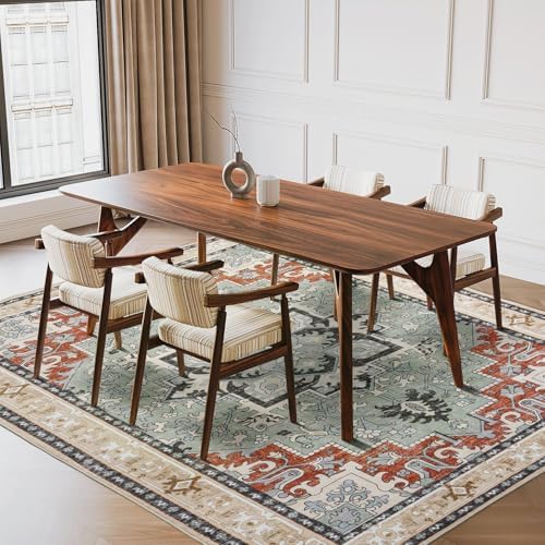 Lofus 8x10 Area Rugs for Living Room and Bedroom, Beige Washable Carpets - Image 3