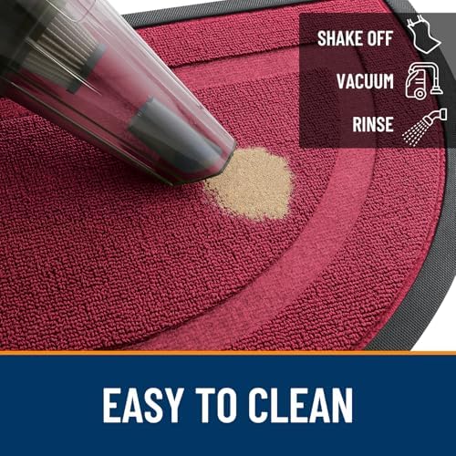 OLANLY Half Circle Front Door Mat Outside 33x21 All-Season Rubber Doormat - Image 5