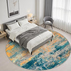 Round Area Rug Living Room: 5 ft Modern Washable Indoor Carpet - Image 4