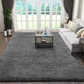 Ophanie Rugs for Living Room, Upgrade Non-Slip Fluffy Soft 5x8 Area Rug, Shag Large Fuzzy Plush Carpets for Bedroom Deep Grey, Shaggy Gray Kids Boys Girls Dorm Decor with Over 99 pcs Pile fibers by Ophanie