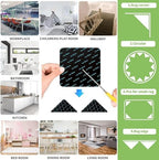 32PCS Grippers of Rug Pad, Non-Slip Carpet Pads for Hardwood & Tile - Image 3