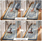 Collive Kitchen Mats for Floor Blue Boho Kitchen Runner Rugs, 24''x71'' - Image 5