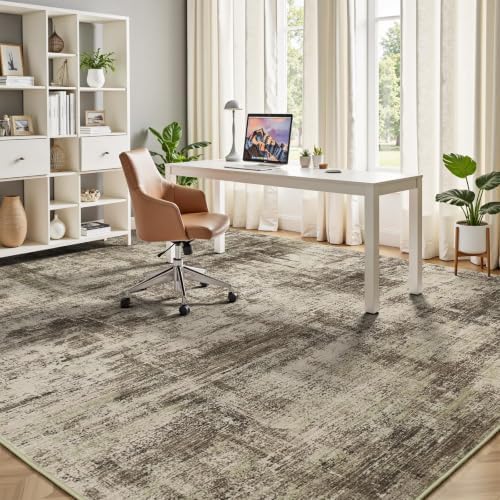 Lofus 8x10 Area Rug for Living Room, Abstract Washable Large Rugs, Brown - Image 6