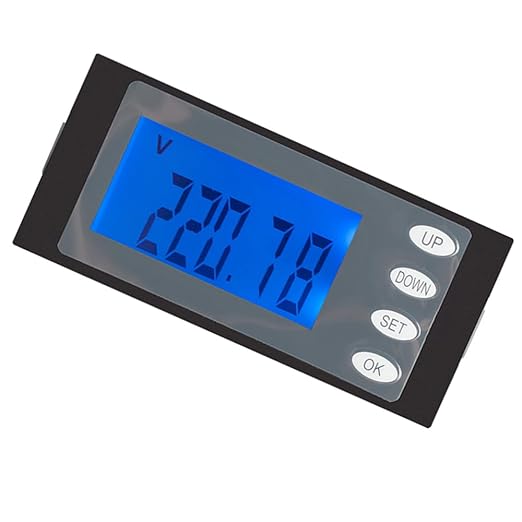 SagaSave AC Multimeter, 80-260V 100A Digital LCD HD Display Multi-Function Power Monitor, Display Power Monitor