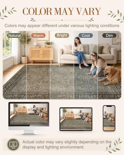 OLANLY 3x5 Washable Accent Rug, Soft Non Slip Carpet for Entryway Bedside - Image 2