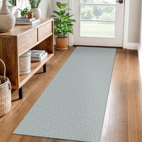 EARTHALL Washable Runner Rug, Non Slip Hall Runner, 2x6 Ft, Turquoise/Gray by Unknown