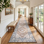Lofus 2'6" x 12' Hallway Kitchen Washable Runner Rug, Long Carpet Brown - Image 3