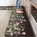 KIMODE Kitchen Mats Cushioned Anti Fatigue, Black Farmhouse Kitchen Rugs by StayinComfortCookwithJoy