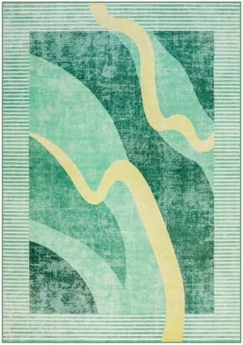 Living Room Rug 6x9 Green Area Rug Machine Washable Carpet Non Slip Indoor Large Rugs for Bedroom, Classroom, College Dorm, Farmhouse, Dining Room, Kids Playroom - Image 7