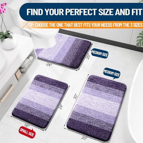 OLANLY Bathroom Runner Rug 40x24, Extra Soft Absorbent Microfiber Bath Rugs - Image 2