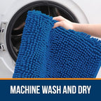 OLANLY Large Bathroom Rugs 59x35, Extra Soft Absorbent Chenille Bath Rugs - Image 5