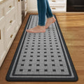Kitchen Mats for Floor, Non Slip Kitchen Rugs, 17x59 Grey by QiCaiJia