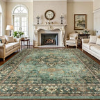 Lofus 9x12 Green Area Rugs for Bedroom Living Room, Vintage Boho Carpet by Lofus