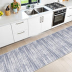 2x12 Runner Rug Non Slip,Washable Hallway Runner Rug,Blue - Image 3