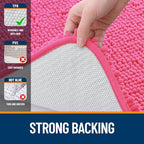 OLANLY Bathroom Runner Rugs 44x24, Extra Soft Absorbent Chenille Bath Rugs - Image 6