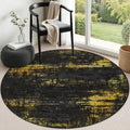 Round Area Rug Living Room: 4 ft Modern Washable Indoor Carpet by FXRHLP