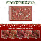 2x3 Christmas Rug,Small Washable Entryway Rug Non Slip,Red - Image 2