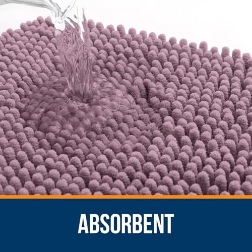 OLANLY Toilet Rugs U-Shaped 20x20, Soft Absorbent Chenille Contour Rugs - Image 4