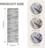 2x6 Runner Rug Non Slip,Washable Hallway Runner Rug,Grey - Image 2