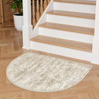 2x3 Half Circle Rug, Small Washable Entryway Rug,Brown - Image 5