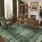 Lofus 9x12 Area Rug for Living Room, Non-Slip Washable Carpet,Green - Image 6