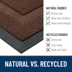 OLANLY Half Circle Front Door Mat Outside 47x32 All-Season Rubber Doormat - Image 3