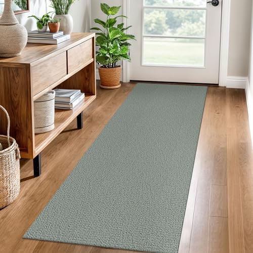 EARTHALL Washable Runner Rug, Non Slip Entryway Runner, 2x6 Ft, Green/Grey by Unknown