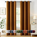 MIULEE Blackout Curtains for Bedroom 2 Panels 40 x 84 Inch Long Gold Brown by MIULEE