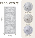 2x5 Rug Runners for Hallways Non Slip,Kitchen Rugs,Grey - Image 2