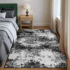 Black Washable Rug 4x6 Entryway Rugs for Living Room Bedroom Carpet - Image 3