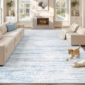 Area Rug 8x10 Living Room Rugs: Washable Modern Rug Large Non-Slip Soft Rugs Stain Resistant Printed Rug Indoor Carpet for Bedroom Kitchen Dining Room Nursery Playroom Home(Blue, 8'x10') by ZomfyRugs