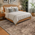 Hazo Haus Brown Rug for Living Room 10x12 - Large Vintage Western Eclectic Unique Neutral Taupe, Washable Low Pile Non-Slip Area Rug for Dining Under Table, Bedroom Under Bed, Home Office - Image 3
