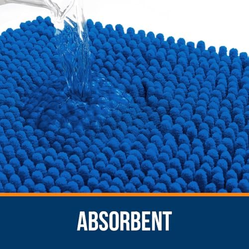 OLANLY Large Bathroom Rugs 59x35, Extra Soft Absorbent Chenille Bath Rugs - Image 4
