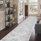 3x18 Runner Rug Non Slip,Washable Hallway Runner Rug,Grey by Restydon