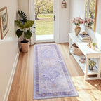 RELEANY Washable Area Rug, Runner 2'x6', Purple - Image 4