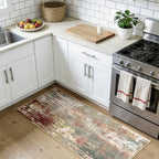 RELEANY Washable 2'x5' Abstract Area Rug for Living Room Rustic Brown - Image 3