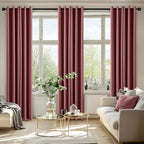 MIULEE Blackout Curtains for Bedroom 2 Panels 40 x 84 Inch Long Dusty Rose - Image 6