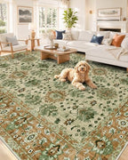 OLANLY 8x10 Washable Area Rug, Soft Non Slip Carpet for Bedroom Living Room by OLANLY