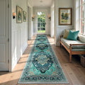 RELEANY Washable Area Rug, Runner 2'6"x14', Teal by RELEANY