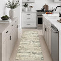 2x5 Washable Runner Rug：Modern Abstract Soft Carpet Ash Brown by FXRHLP