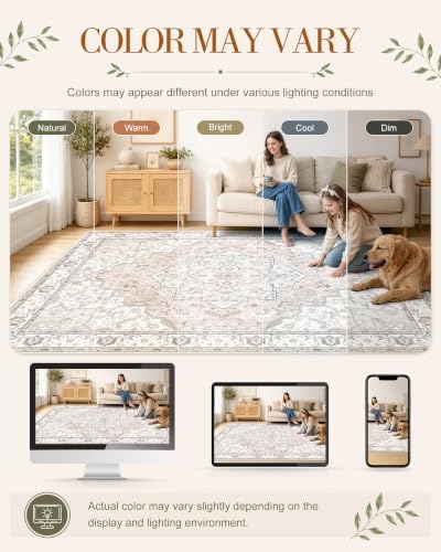OLANLY 2'6"x14' Washable Runner Rug, Non Slip Carpet for Hallway Kitchen - Image 2