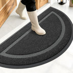 OLANLY Half Circle Front Door Mat Outside 47x23 All-Season Rubber Doormat by OLANLY