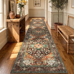Yamaziot Washable Runner Rug, 3x14 Non-Slip Boho Hallway Kitchen Rug by Yamaziot