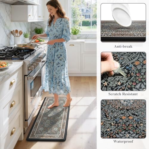 Collive Anti Fatigue Kitchen Mats, Cushioned Kitchen Rugs Non Slip Washable - Image 6