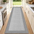 StepRite Kitchen Rugs, Kitchen Mats for Floor, 70"x20" Non-Slip Machine-Washable Kitchen Throw Rug, Light Grey by Bringcushiontoyourlife